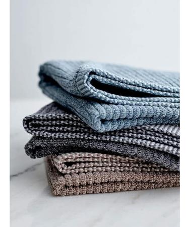S dahl Organic Melange Washcloths | 100% Organic Cotton | Set of 4 | 30x30 cm | Ash Color - Eco-Friendly Bath Essentials - Buy Online on GoSupps.com