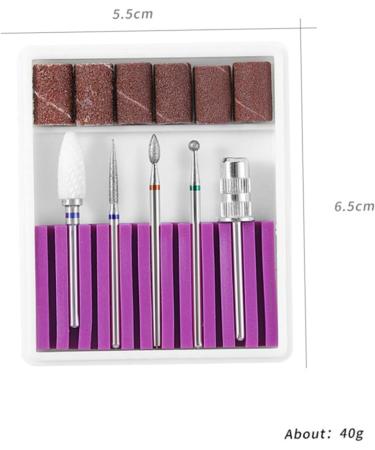 Ipetboom 1 Set Faux Nails Artificial Nails Herramientas Para U as Manicure Tool Esterilizador De Manicure Nail Drill Bits Electric Manicure Nail File Tungsten Steel Grinding Head Purple - Buy Online on GoSupps.com