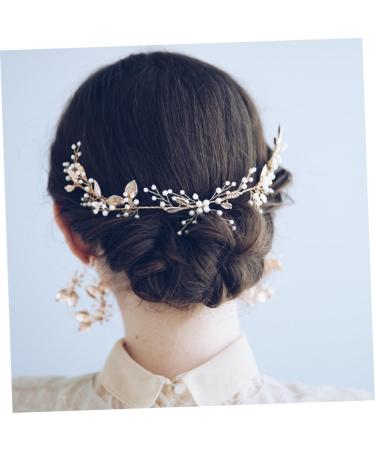 DOITOOL Combs Tiara Bride Comb Flower Girl Hair Accessory Headwear for Women Hair Accessories for Women Hair Comb for Bride Pearl Hair Comb Pearl Comb Headgear Leaves European Style - Buy Online on GoSupps.com