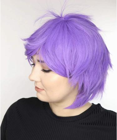 Buy Prettyland Women Men Short Wig Fringed Layered Purple Cosplay - Halloween Costume C157 | International Shipping Available - Buy Online on GoSupps.com