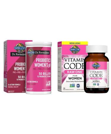 Garden of Life Women's Digestive Immune & Vaginal Health Probiotics Multivitamins 30 Count