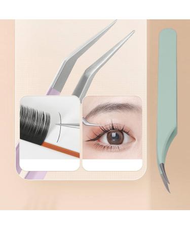 Buy Professional Curved Stainless Steel Eyelash Extension Tweezers - Precision Separators for False Eyelashes - International Shipping Available - Buy Online on GoSupps.com
