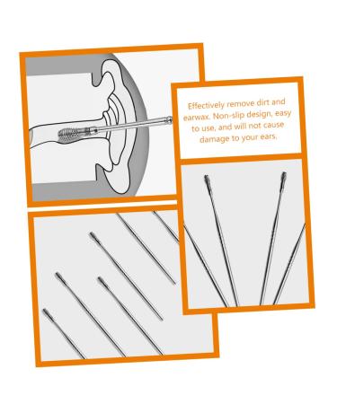 FRCOLOR 6pc Stainless Steel Ear Pick Set - Earwax Cleaning Tool Kit for Ear Wax Removal - Buy Online on GoSupps.com