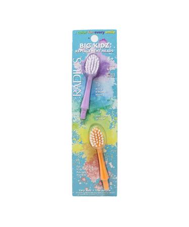 RADIUS Big Kidz Forever Replacement Brush Heads for Kids 6+ Years - BPA Free, ADA Accepted, Extra Soft - 2 Pack - Buy Online on GoSupps.com