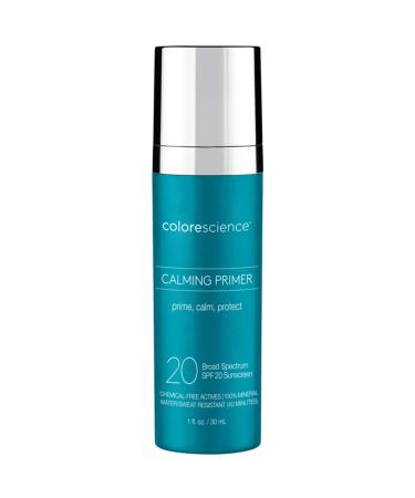 Colorescience Calming Perfector Face Primer  Water Resistant Mineral Sunscreen  Broad Spectrum 20 SPF UV Skin Protection  1 Fl oz