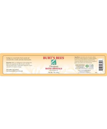 Burt's Bees 100% Natural Bath Crystals - 1 Pound | Soothing and Relaxing Spa Treatment - Buy Online on GoSupps.com