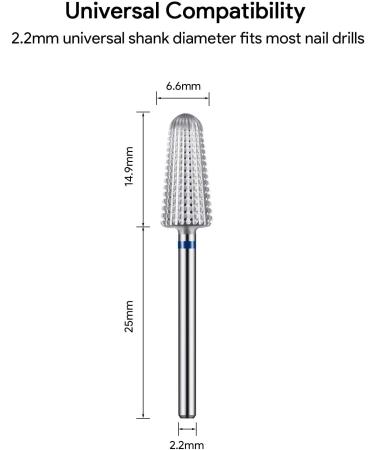 JCMASTER Nail Milling Bit 2.35mm - Premium Hard Metal & eBook | Longlife Gel Acrylic Manicure & Pedicure | MCA652M +Series - Buy Online on GoSupps.com