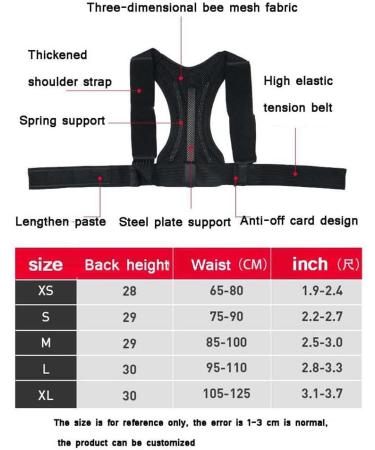 DFHBFG Invisible Back Posture Corrector - Adjustable Lumbar Support Belt for Spine Alignment - M Code - Buy Online on GoSupps.com
