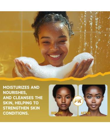  JHzood African Black Soap with Shea Butter Natural Moisturizing Body Soap 100g Cleanses and Nourishes (2) - Buy Online on GoSupps.com