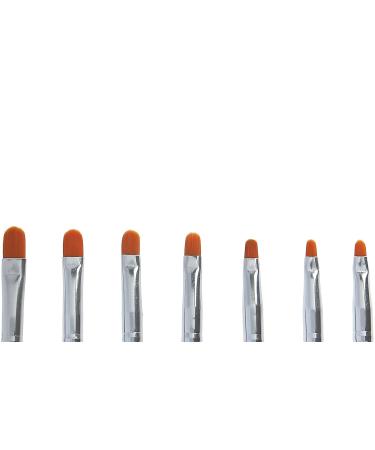 99nails Gel Brush Set - 7 Pink Handle Acrylic Nail Art Brushes for Gel Nail Design & UV Gel Modeling - Buy Online on GoSupps.com