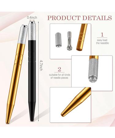 Firstrays 50 Count Microblading Pens Manual Eyebrow Pencils Microblading Supplies Aluminum Microblading Hand Tools for Cosmetics Easy Install B Black&gold - Buy Online on GoSupps.com