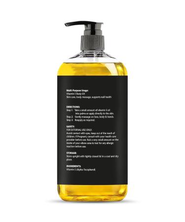 Vitamin E Oil 22 000 IU | Pure Cold Pressed for Skin Hair Nails | Non-GMO 8 Fl Oz | Best for Scars & Moisturizing - Buy Online on GoSupps.com