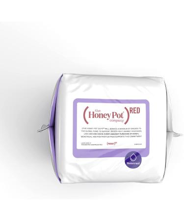 The Honey Pot Company Clean Cotton Overnight Pads - 12 Herbal-Infused, Winged & Plant-Derived Menstrual Care - Buy Online on GoSupps.com