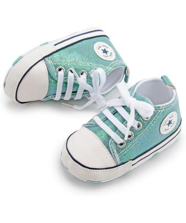 BAIELey Baby High Top Canvas Sneakers - Green, 12-18 Months - Buy Online on GoSupps.com