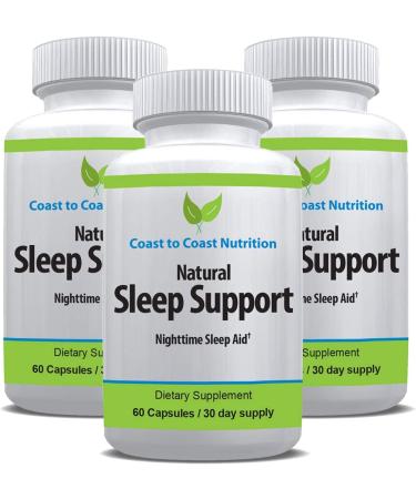 Sleep Support Supplement 60 Capsules with L-Tryptophan GABA Chamomile Melatonin 10 mg + Proprietary Sleep Formula Blend. Sleep Better Sleep Longer and Wake Refreshed. 30 Day Supply - Buy Online on GoSupps.com