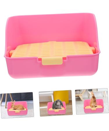 VANZACK Box Rabbit Toilet Pet Toilet Little Pig Pee Toilet Pet Drawer Potty Rabbit Potty Pet Supply Pet Pee Toilet Bunny Toilet Pet Potty Bunny Potty Pet Litter Tray Pet Training Corner 28.5X23.5X15.5CM Pink - Buy Online on GoSupps.com