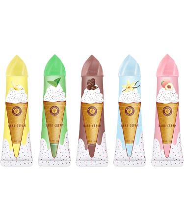 Voiakiu Hand Lotion Set Deep Moisturizing Ice Cream Hand Lotion Gift Set 5pcs Exquisite Hand Cream Gift Set for Christmas Saint - Buy Online on GoSupps.com