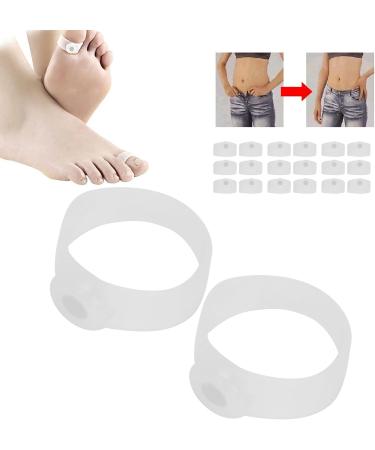 Filfeel Magnetic Toe Rings - 10 Pairs Silicone Weight Loss Patch for Women - Highly Elastic & Soft - Transparent White - Buy Online on GoSupps.com