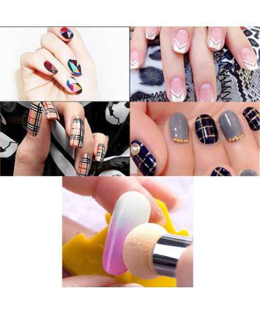 Anyases 23-Piece Nail Art Design Set - 18 Nail Brushes Double Head Sponge Stick & 4 Replacements - Perfect for Professional Nail Designs - Buy Online on GoSupps.com
