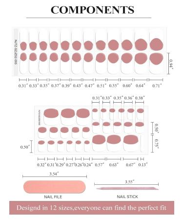 Buy EBANKU 52Pcs Semi-Cured Gel Toenail Strips - Long-Lasting French Sheer Jelly Nude Pink Nail Polish Stickers for Toes - UV Light Required - Perfect Manicure & Nail File Included - Buy Online on GoSupps.com