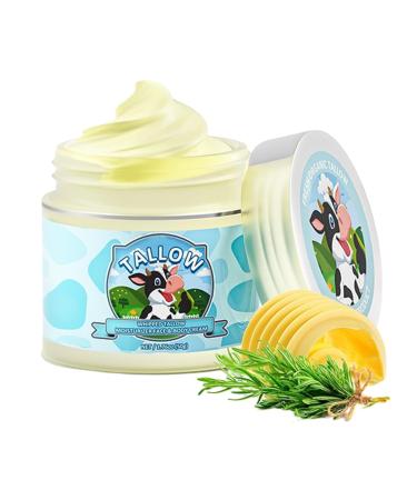 Generisch Beef Tallow Face Moisturizer | 50g Organic Beating Butter | Organic Sebum Cream Unscented Quickly Penetrates - For Dry & Sensitive Skin