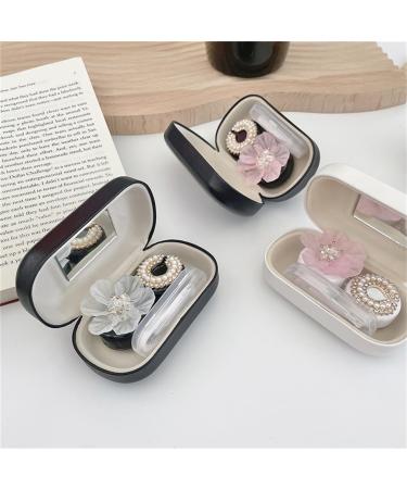 RURAUOGR Cute Flower Design Contact Lens Case & Glasses Travel Kit - White Pearl Inlay | Shop Now! - Buy Online on GoSupps.com