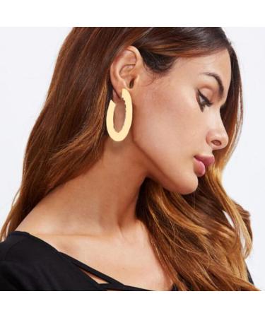 Gangel Gold Large Circle Hoop Earrings for Women | Stylish Dangler Studs - Perfect for Any Occasion - Buy Online on GoSupps.com