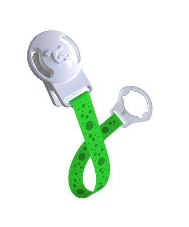Twistshake pacifier chain made of fabric and silicone BPA free green