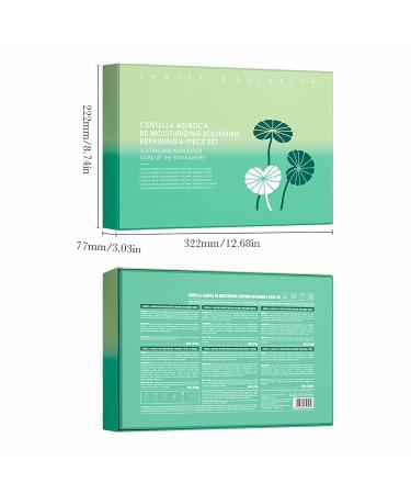 Centella Full Skincare Set Travel Size Centella B5 Moisturizing Soothing Repairing 6-Piece Set for Women & Girls - Cleanser Toner Eye & Face Cream Serum Lotion Korean Basic Care Gift Kit Box - Buy Online on GoSupps.com