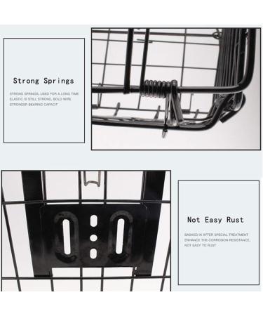Black Folding Bike Front Basket with Handles - Easy Installation for Bike Accessories and Cargo Rack - Buy Online on GoSupps.com