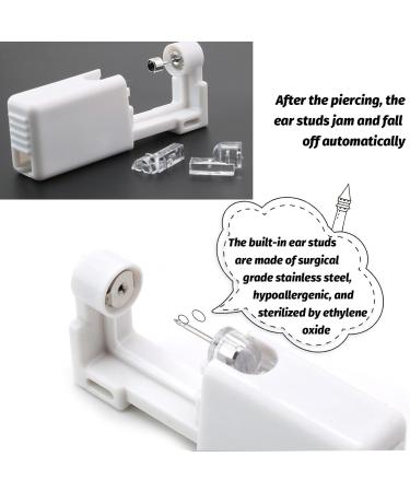 Combofix Ear Piercing Gun - Disposable Ear Piercing Gun with built-in Ear Stud Ear Piercing Kit for Piercing Supplies Ear Piercing Kit Piercing Tool (White Zircon) - Buy Online on GoSupps.com