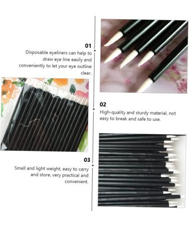 LALAFINA 200 Pcs Disposable Eyeliner Gel Eyeliner Pencil Lip Scrubber Tool Eyeliner Brush for Girl Written 9x0.7cmx2pcs Blackx2pcs - Buy Online on GoSupps.com