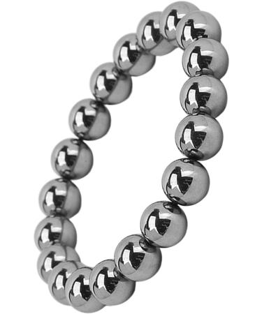 Stylish Elastic Bracelet with Energy Pearls - 10mm Terahertz Material for Balance & Harmony | Ideal Gift - Buy Online on GoSupps.com