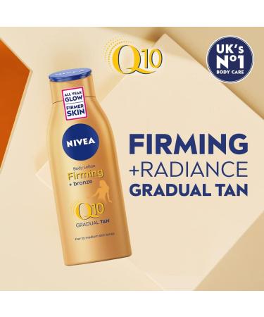 NIVEA Q10 Firming + Radiance Gradual Tan 200ml - Tan Activating Firming Cream - Buy Online on GoSupps.com