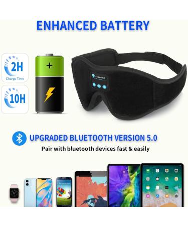 Sleep Mask with White Noise Bluetooth 5.0 Music Headphone | 10 White Noise Sounds | 10 Hours Play Time | Ideal for Men & Women | Small Size - Buy Online on GoSupps.com