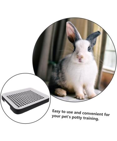HAPINARY Box Hamster Toilet Bunny Trainer Toilet Plastic Pet Toilet -Fall Bunny Potty Rabbit Training Potty Rabbit Potty Bunny Cage Toilet Small Pet Cage Supply Bunny Pet Toilet 24.5X19.5X3CM Black - Buy Online on GoSupps.com