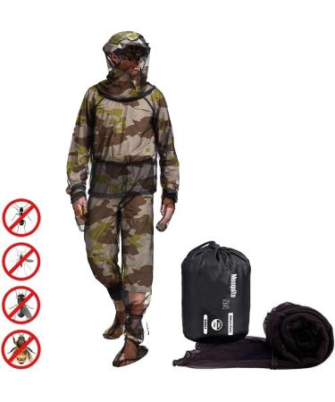 Bug Tamer Mosquito Resistant Camo Net Suit for Adults - Camouflage Hunting Clothing with Anti-Mosquito Protection - Buy Online on GoSupps.com