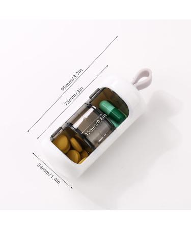 Travel Pill Box - Compact Vitamin Organizer for On-the-Go Dosing | Fresh Green & Minimalist White Design - Buy Online on GoSupps.com
