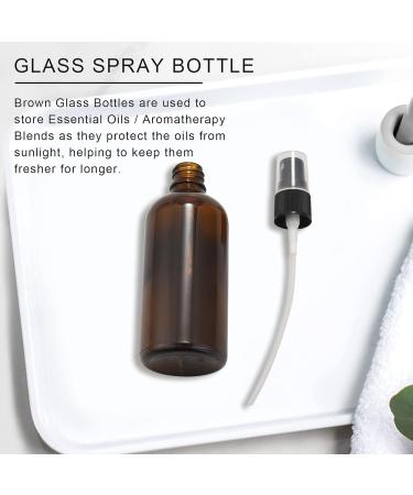 Qyrugcxs 100ML Amber Glass Bottle with Black ATOMISER Sprays Refillable Container for Essential Oil/Aromatherapy Use - Buy Online on GoSupps.com