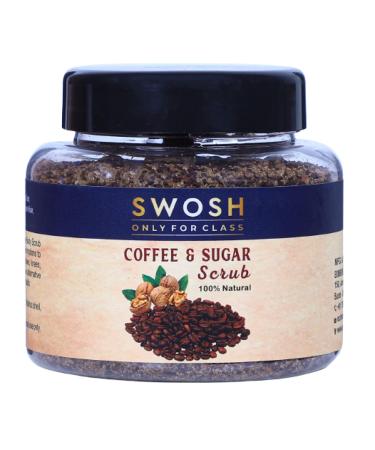 SWOSH Exfoliating Coffee and Sugar Scrub With Walnut Shell Extract For Face & Body (115 gram) For Tan Removal | 100% Vegan Organic and Natural Scrub | Women and Men