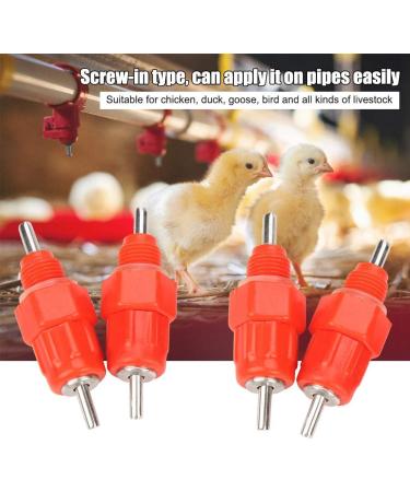 Chicken Water Chicken Nipples 20pcs R1/8 Taper Thread High Sensitivity Anti-aging Automatic Water Nipple Drinkers for Goose for Duck for Chicken - Buy Online on GoSupps.com