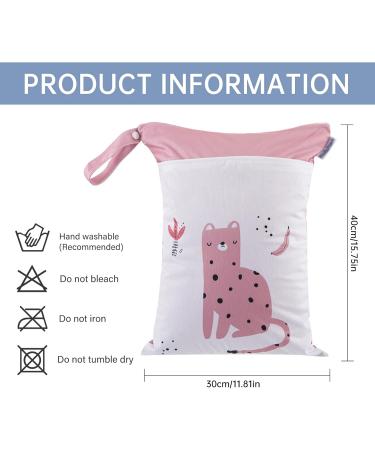 Maeau 2 Pack Wetbags for Diapers | Reusable Waterproof Baby Wetbag Organizer | Washable Gym Bag - 30 Patterns 30x40cm - Buy Online on GoSupps.com
