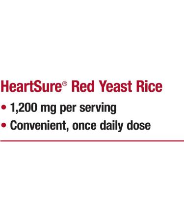 Nature's Way HeartSure Red Yeast Rice 60 Tablets - Cholesterol Support Supplement - Buy Online on GoSupps.com