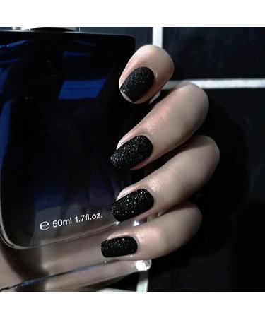 Black Glitter Gel Nail Polish Nail Varnish Soak off UV/LED Lamp French Manicure Nails Long Lasting Nail Art Manicure Salon DIY at Home - Buy Online on GoSupps.com