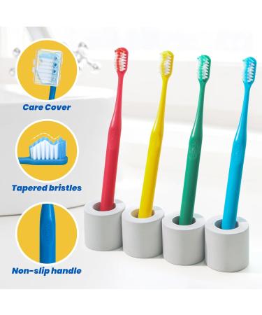 Soft Bristle Toothbrush for Adults - Individually Wrapped BPA Free Periodontist Design Deep Plaque Removal (12 Count - Buy Online on GoSupps.com