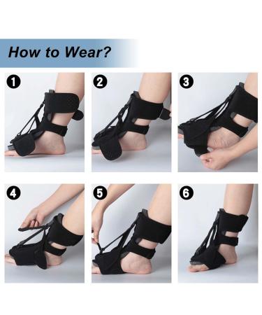 Adjustable Night Splint for Plantar Fasciitis & Achilles Tendonitis | Foot Pain Relief Boot for Fascia Tendon & Arch Pain Treatment - Buy Online on GoSupps.com