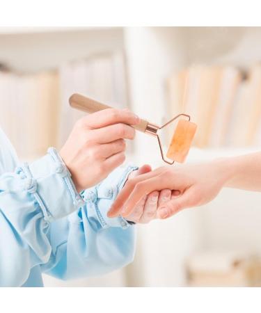 Buy Rose Quartz Face Roller - Facial Beauty Roller for Relaxation & Massage - Perfect for Face Eyes Neck & Body - Buy Online on GoSupps.com