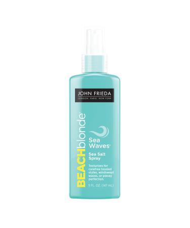John Frieda Beach Blonde Sea Waves Salt Spray  Wave Texturizing Spray  with Natural Sea Salt to Enhance Wavy Hair for Tousled Volume  5 Ounce Sea Salt Spray