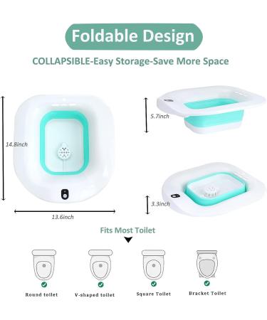 Foldable Electric Sitz Bath for Postpartum Care - Soothes & Cleanses Vagina, Anal Hemorrhoids, Perineum | Ideal for Women, Pregnant Women, Elderly | Bubble Therapy - Buy Online on GoSupps.com