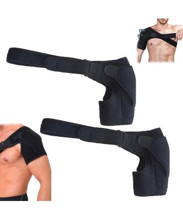 Anaconda Shoulder Brace Anaconda Fightwear Shoulder Brace Compression Shoulder Brace for Rotator Cuff Professional Adjustable Shoulder Brace Cuff Support Brace for Women Men(2pcs)